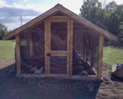 If you look closely, there is a racoon paw print on the lower dutch door.