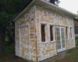 Second coat of shellac based Zinsser over knots so they will NEVER bleed through paint