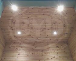 pine Tongue and Groove ceiling matching walls